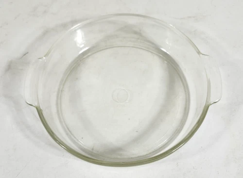 Vintage Pyrex #221 Deep Pie Cake Plate Pan Dish 8.5" Clear Glass Baking