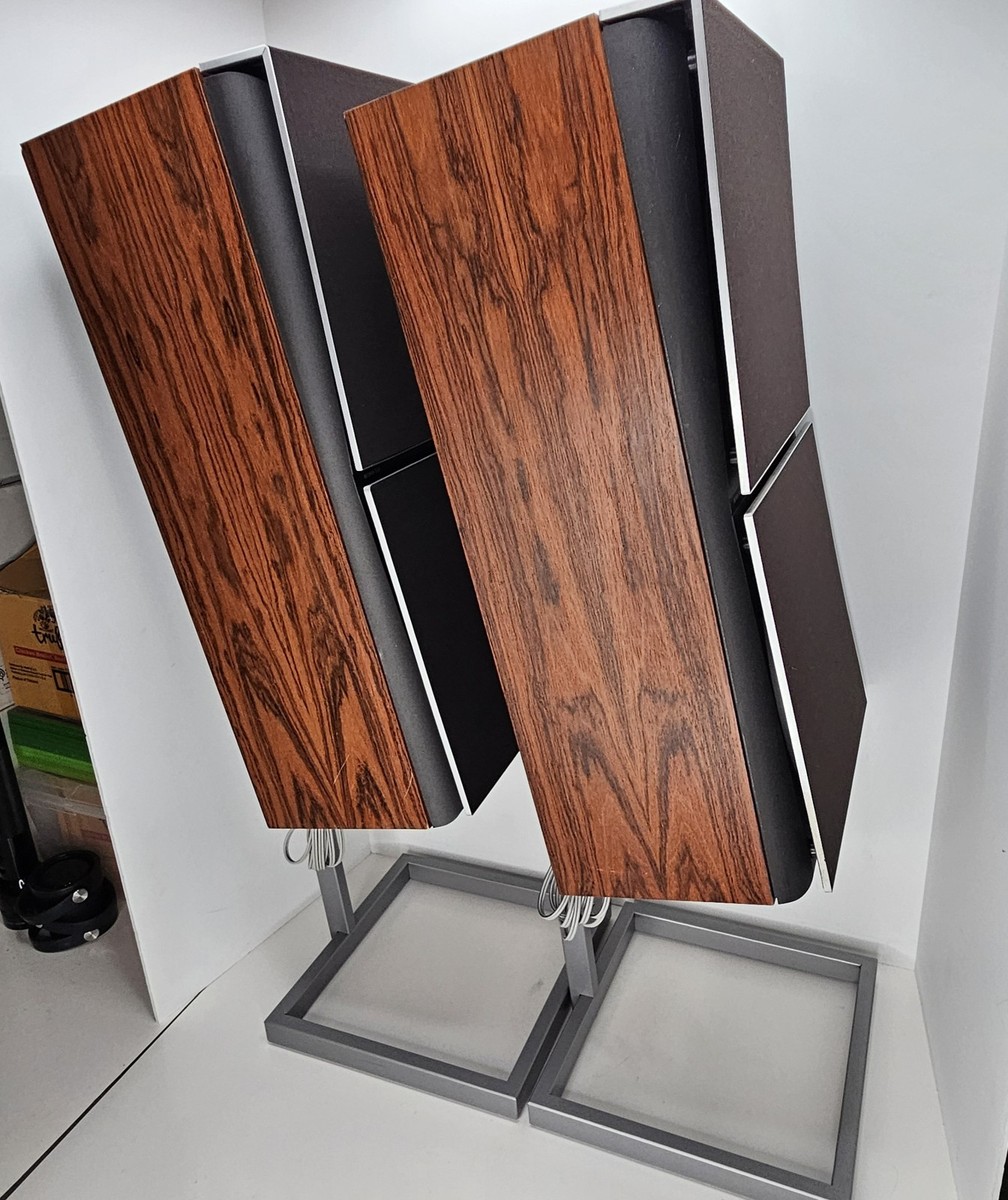 Vintage Bang & Olufsen Beovox S45 With Stands and Cables Made in