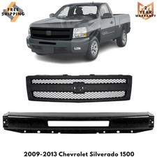 Front Bumper Paintable Steel Grille Kit For 2007-2013 Chevrolet Silverado 1500