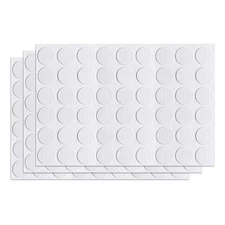 3Sheet 162pcs 21mm(Dia) Screw Hole Cover Sticker Furniture Hole Cap Warm White