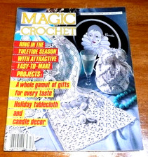 MAGIC CROCHET Magazine December 1986 Gifts to make / Holiday Tablecloth Sachets