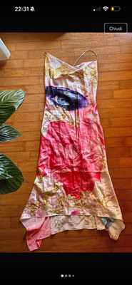 Roberto cavalli silk dress open back SS 2001 ELIZABETH TAYLOR EYE LIMITED