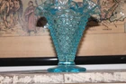 Vintage Blue Fenton Decorative Vase