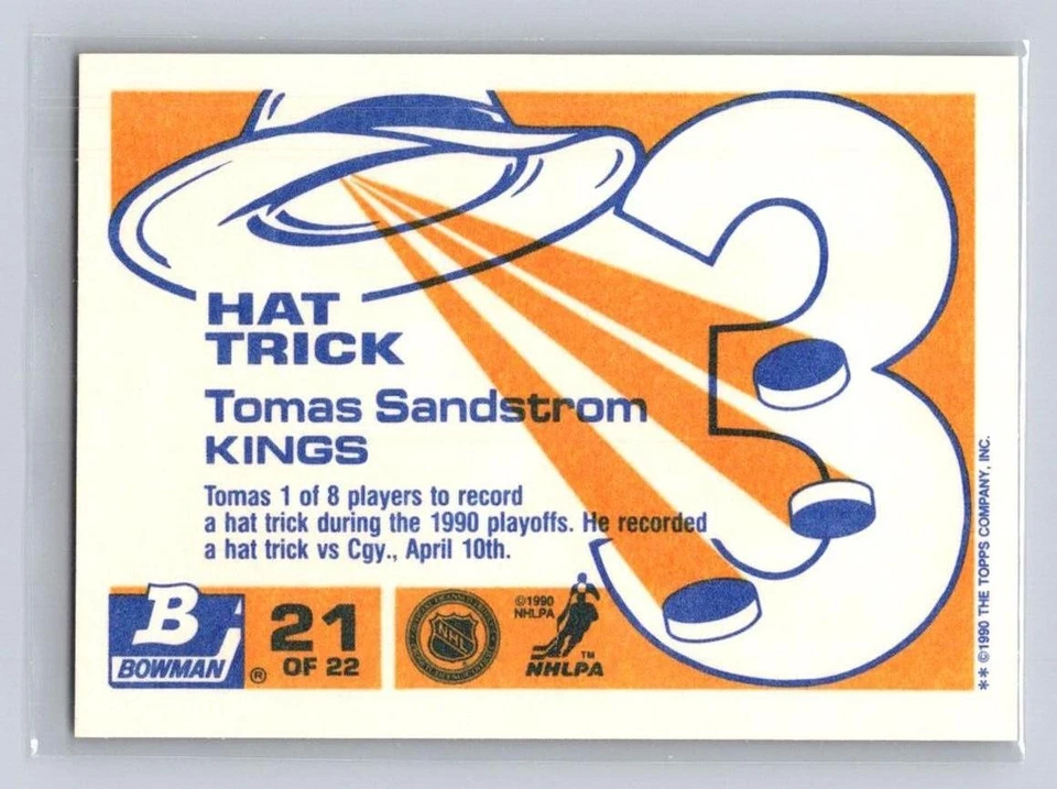 1990-91 Bowman #21 Tomas Sandstrom Los Angeles Kings - Image 2 of 2
