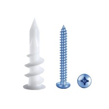 20 PCS 8 Drywall Anchors Drilling Drywall Plastic Anchors with 8 x 1-1/4'' ...
