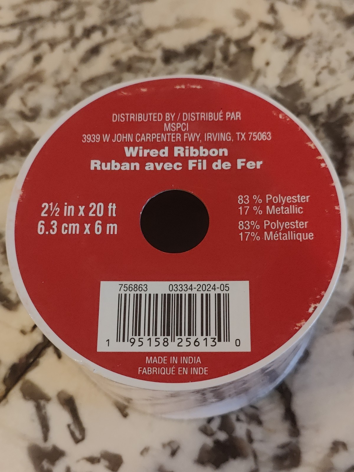 Celebrate It Pink Lavender Gold Glitter Stripe Ribbon Holiday Sugar Plum 2.5"x20