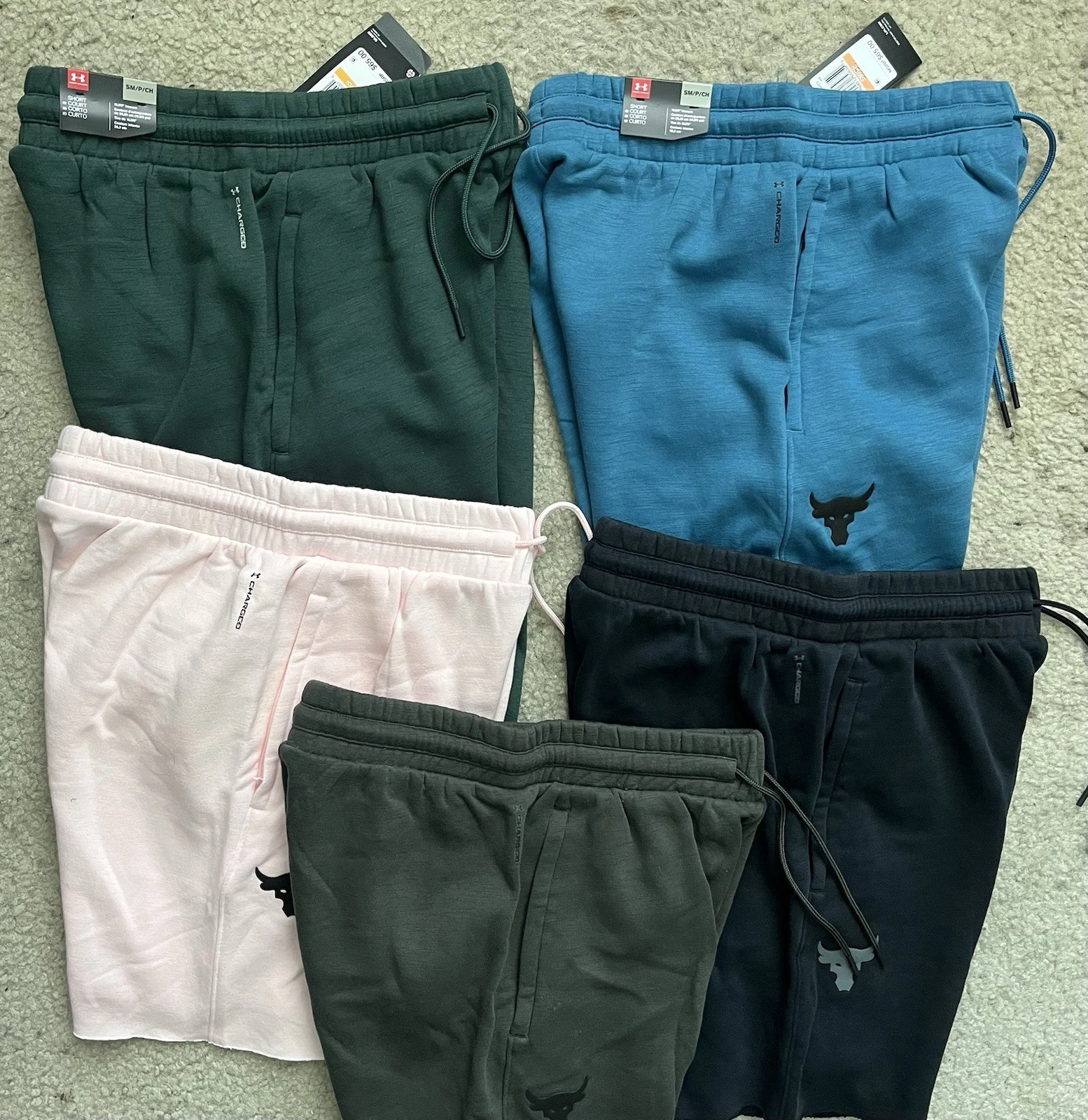 Under Armour Project Rock Mens S Cold Gear Loose $65 10 Inch Sweat Shorts New