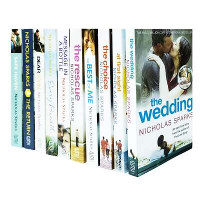 Nicholas Sparks 10 Books Set (Wedding,At First Sight,Choice,Be