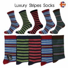 10/20 Pairs Mens Luxury Coloured Design Socks Smart Suit Work Cotton Rich 6-11