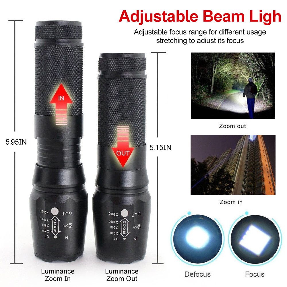 90000lm Lumitact G700 LED Tactical Flashlight Military Grade Torch ...