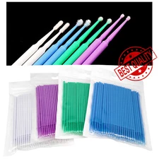 100Pc Dental Microbrush Disposable Applicators Tips Micro Brush Cleaning MacDent