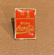 Vintage Coca Cola Collectible Lapel Pin  Red Enamel #1 Enjoy coke soda drink
