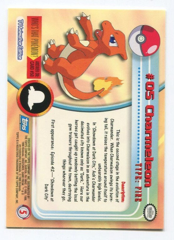 POKEMON TOPPS CHARMELEON #05 NM | eBay