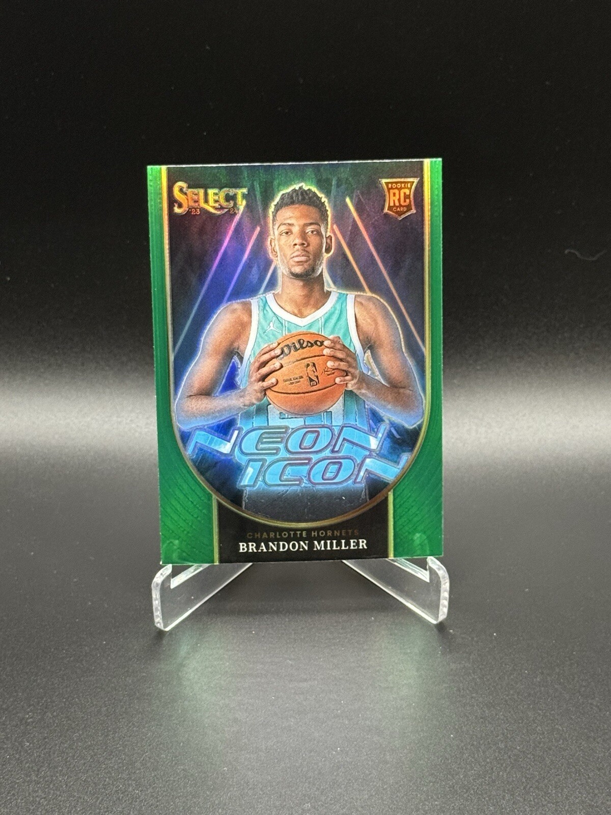 2023-24 Panini Select - Neon Icons Green Prizm #11 Brandon Miller (RC)