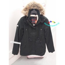 Superdry Model Microfibre Jacket Coat Ivy Green Womens Size Medium