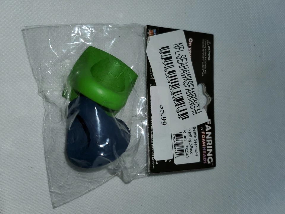Seattle Seahawks NFL Foam Fan Rings Accessory Decoration Team Pride medium - Image 3 of 3
