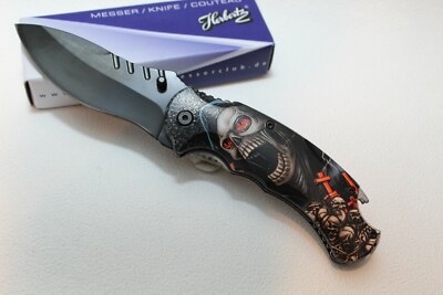 C. Jul. HERBERTZ Taschenmesser / Einhandmesser - SKULL - NEU & ovp - 595012