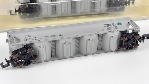 THE FREIGHT YARD TEMPLE GYPSUM ACF COVERED HOPPERS X 3 VGC BOXED N-SCALE(KF) - Picture 9 of 9