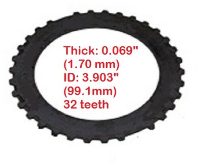 Clutch Plate, Steel, Reverse,0.069'', 32T, Fits Ford AOD AODE 4R70W 4R75W 1989-On