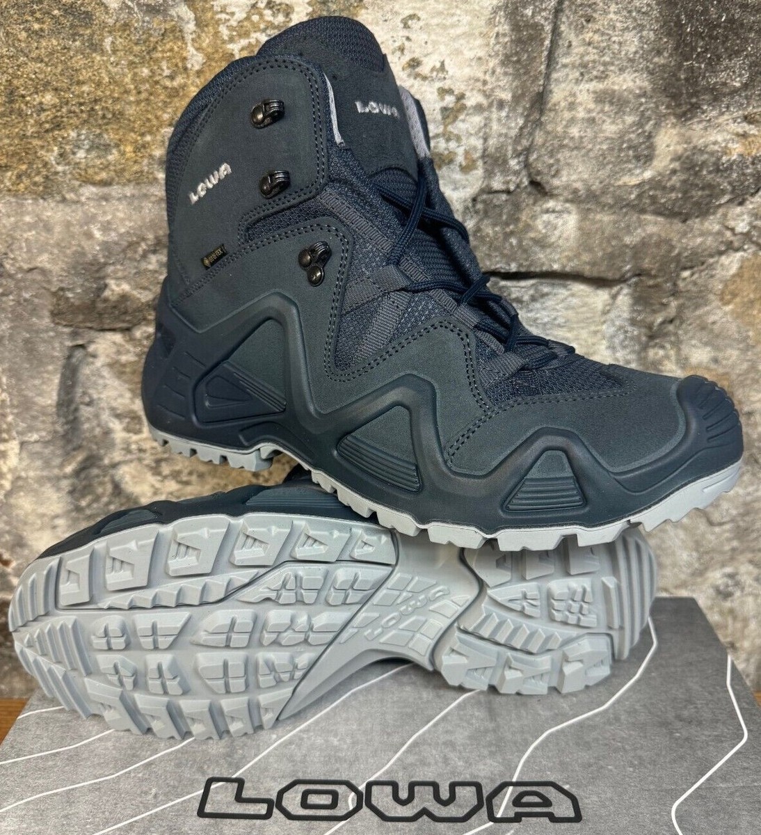 LOWA ZEPHYR GTX MID BLUE STEEL OP 510863-0917 TASK FORCE LOWA ZEPHYR GTX MID BLUE STEEL OP 510863-0917 TASK FORCE