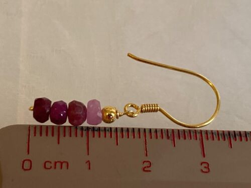 Pink Sapphire, Taurus & Sept Birthstone, Earrings on 925 Silver or Vermeil Wires - Picture 37 of 45