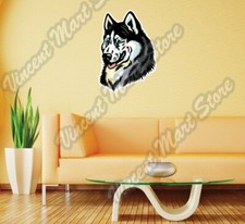 Cute Siberian Husky Breed Dog Pet Wall Sticker Room Interior Decor 20"X25"