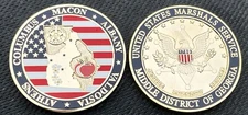 US Marshals Service MDofGA SecondGEN gold version  1.75in challenge coin