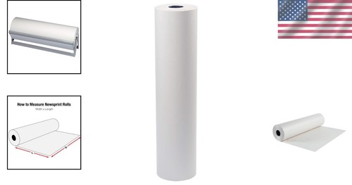 Durable Unprinted Newsprint Packing Paper Roll - Perfect for Void Fill Needs - Picture 2 of 7