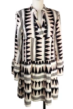 NWT Made With Love Full Long Sleeve V Neck Dress Size L