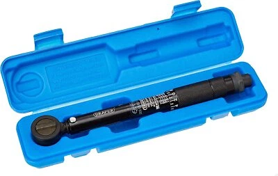 Draper 64534 Black 3/8" Square Drive Torque Wrench in Case Calibrated 10-80Nm - Image 1 of 3