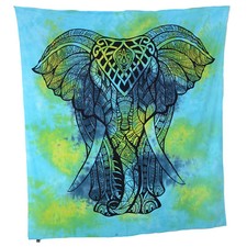 Dekotuch Tagesdecke Wandbehang Elefant ca. 225 x 200 cm Hippie Goa Tapestry Fair