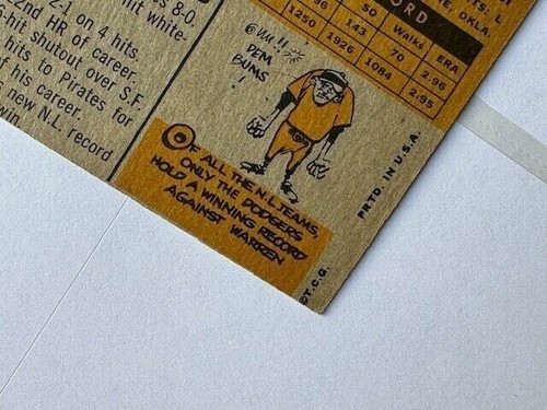 1960 Topps Baseball - Warren Spahn #445 - Picture 9 of 11