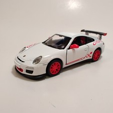 KINSMART 1:36 scale 5" 2010 Porsche 911 GT3 RS DIECAST MODEL TOY CAR WHITE0