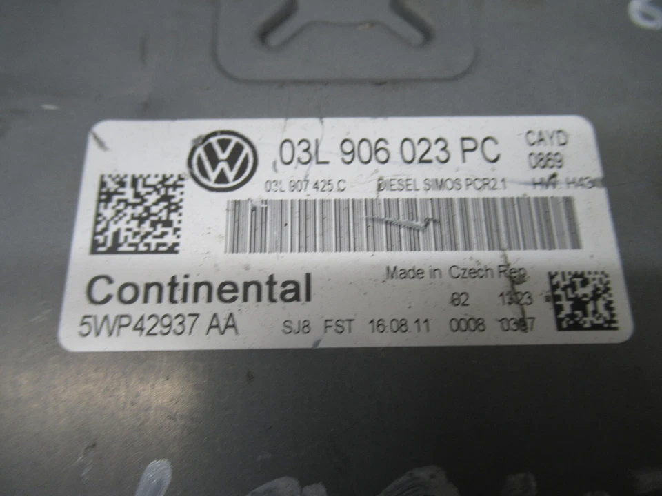 2011 VW CADDY C20 2K 1.6TDI MANUAL 102 MK3 5DRS VAN ENGINE ECU (CAYD) REF21069 - Image 4 of 4