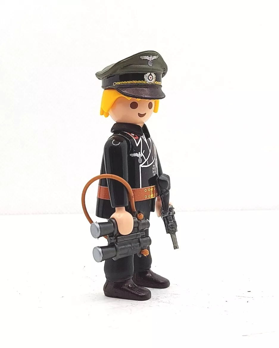 PLAYMOBIL CUSTOM WW2 SOLDIER CAPTAIN PANZER TANKER WWII