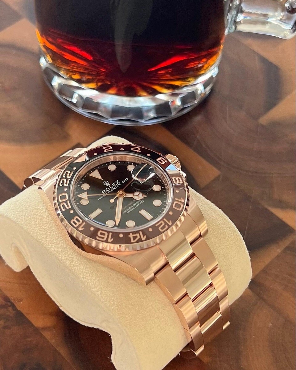 Rolex GMT-Master II 126715CHNR Pink Oyster Bracelet with Brown and