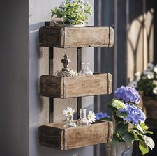 Regal Ziegelform Dekoregal massiv Holz 32 x  60 cm Vintage Shabby landhauswelt