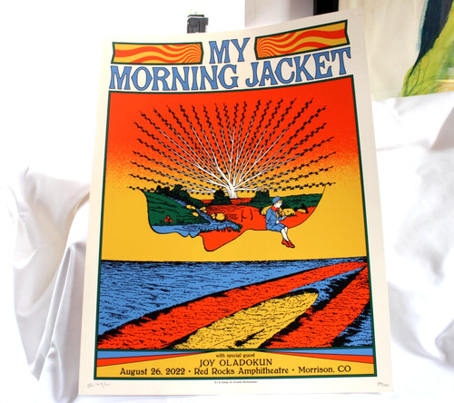 My Morning Jacket poster Red Rocks Colorado VIP poster 2022 SIGNED NUMBERED EMEK