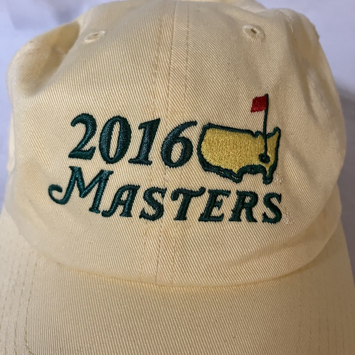 American Needle 2016 Masters Golf Hat Strap Back Yellow 