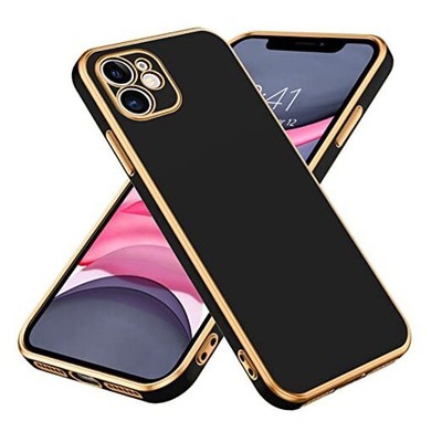  Compatible with iPhone 11 Case, Slim Luxury Electroplated Bumper C852-Black