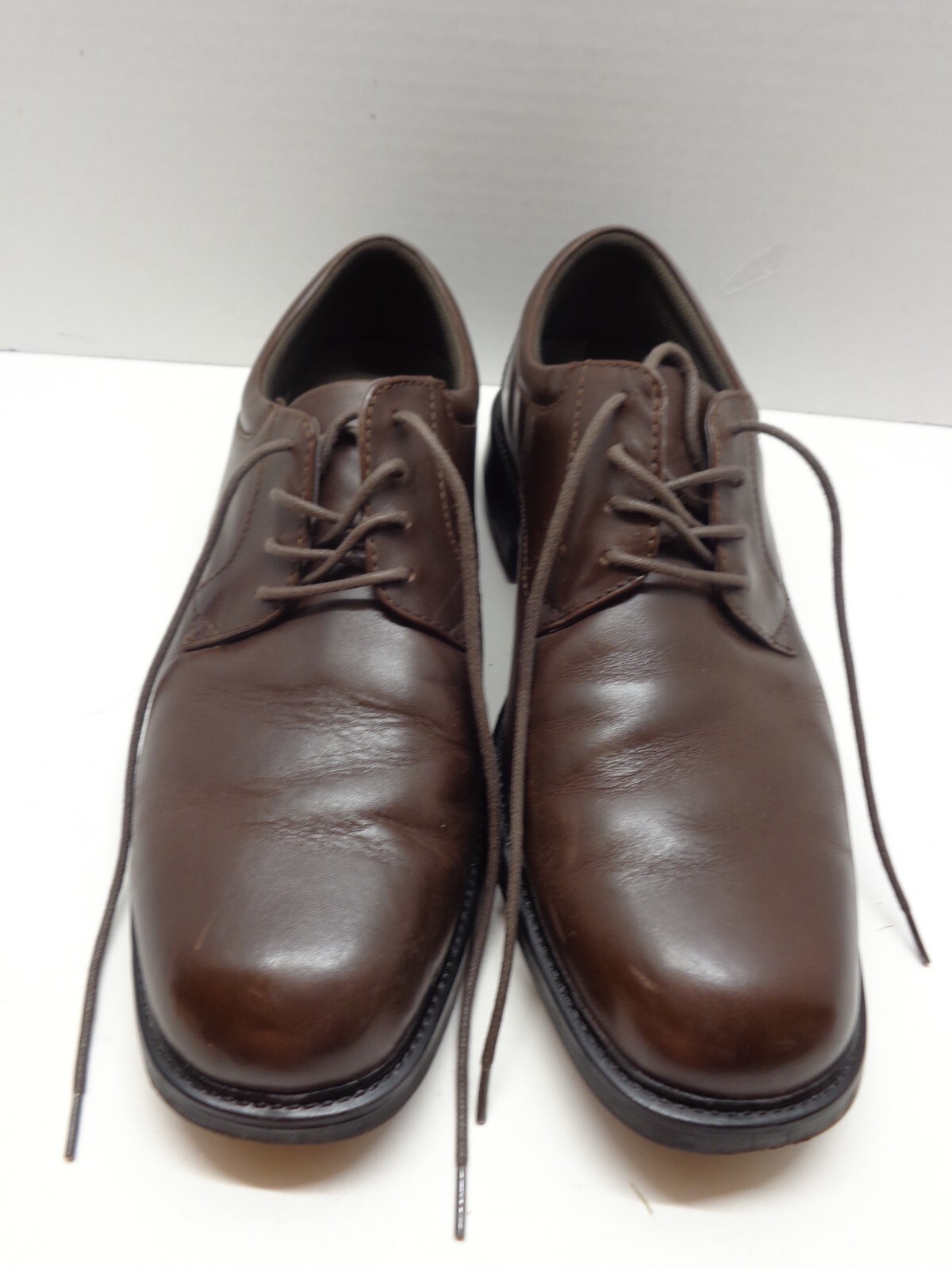 SAOLA Scarpe Nunn Bush Hayden uomo 10 5 m pelle marrone derby blucher tinta unita comfort gel