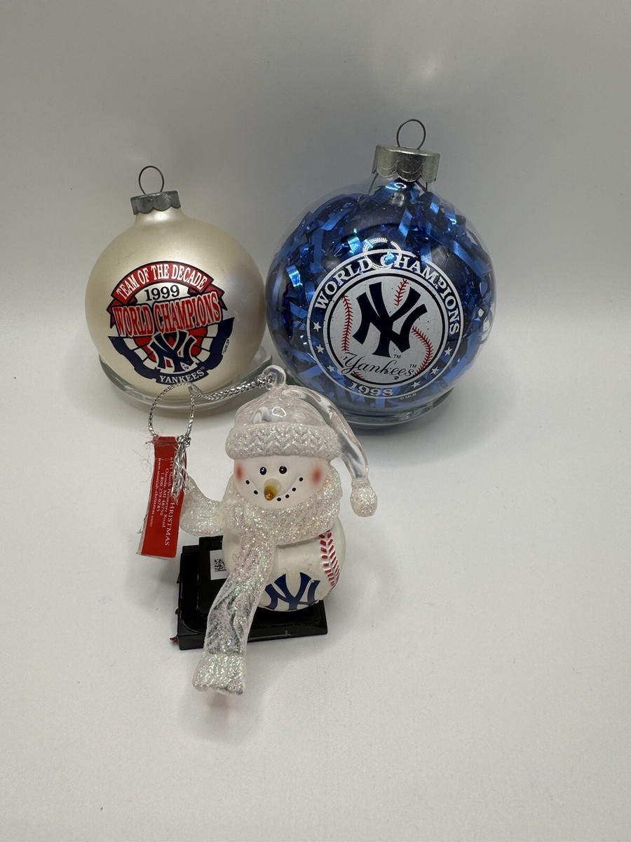 Lot Of 3 World Champions New York Yankees Christmas Ornaments | eBay
