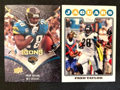 Fred Taylor 2008 Upper Deck ICONS & 2008 Topps Football - Jaguars