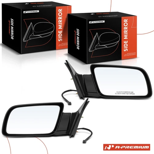 2Pcs LH&RH Black Power Mirror 4-Pin for Chevy Tahoe Blazer C/K Series GMC Yukon