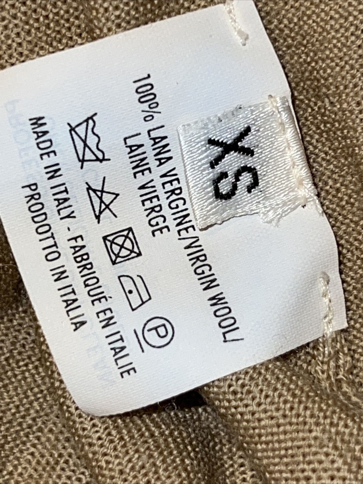 Cardigan anteriore Yves Saint Laurent Schoolboy lana marrone chiaro con bottoni XS