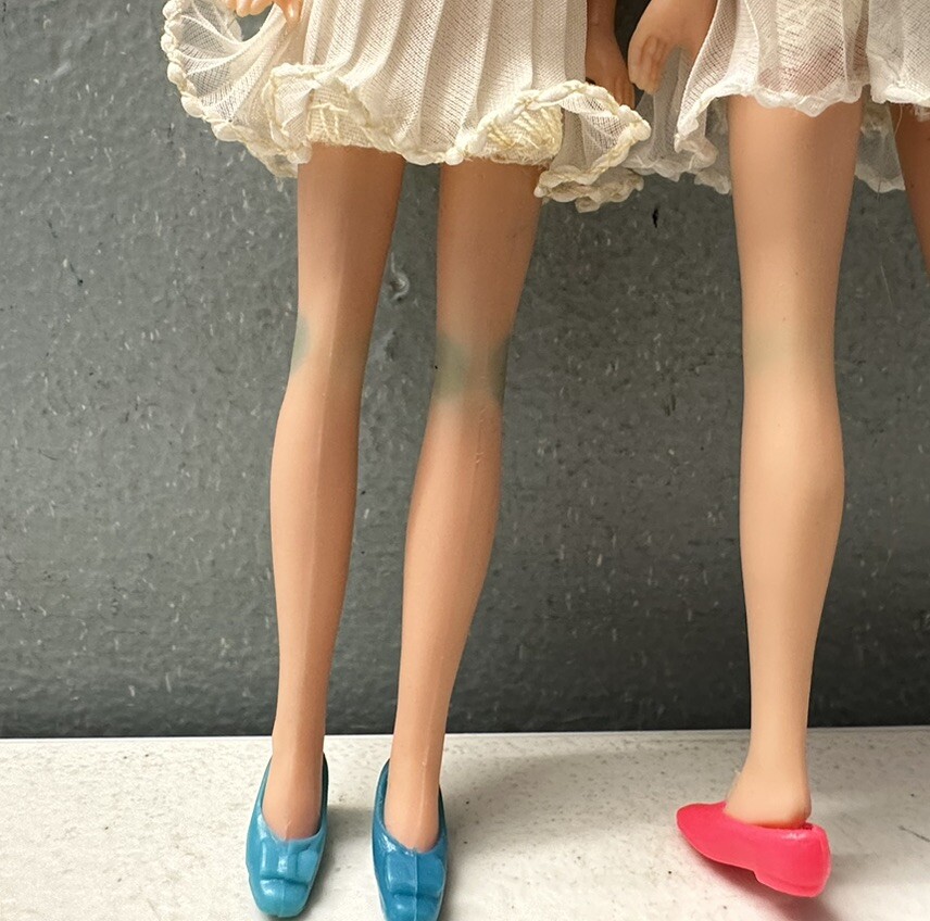 Topper Dawn Doll Original Blonde Blue Eyes 1970 Vintage 6" Lot Of 2