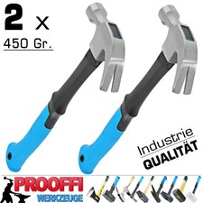 2 x Schusterhammer Klauen Maurer Zimmermann Nagel Hammer Fiberglas ERGO 450 Gr.