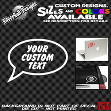 Speech Bubble Cloud - Custom Vinyl sticker Car Truck Window Your Own Text Logo