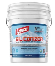 5 Gal. White Roof Seal Elastomeric Rubberized Sealer Waterproof Sealant Coating