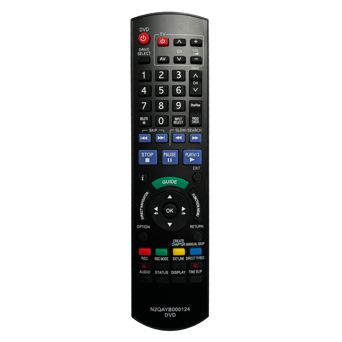 Thumbnail - Ersatz Fernbedienung Für Panasonic Dmr-eh68ep-k Dvd Player